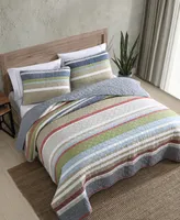 Eddie Bauer Ladder Stripe Reversible 2-Piece Twin Quilt Set