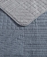 Eddie Bauer Hidden Lake Chambray Blue Full/Queen Quilt Set