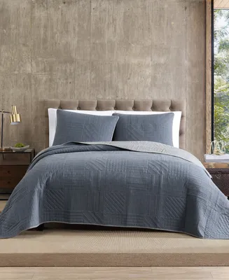 Eddie Bauer Hidden Lake Chambray Blue King Quilt Set