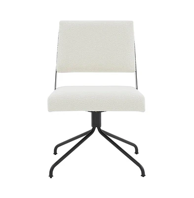 Emmeline Boucle Swivel Office Chair