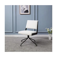 Emmeline Boucle Swivel Office Chair