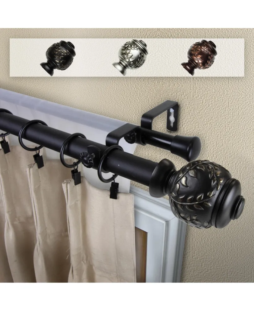 Colette 1" Double Curtain Rod 66-120"