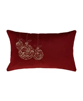 J Queen New York Ornament Boudoir Embellished Decorative Pillow, 15" x 22"