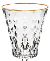 Lorren Home Trends Marilyn Gold-Tone Wine Goblets