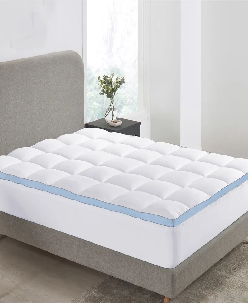 Henredon 3 Queen Gellux Gel Infused Cooling Foam Mattress Topper