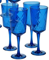 Certified International Cobalt Blue Diamond Acrylic 8-Pc. All