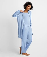 State of Day Women's Crepe de Chine Self-Tie Robe, Created for Macy's