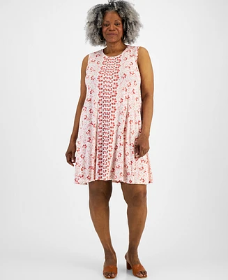 Style & Co Plus Size Printed Flip-Flop Dress, Created for Macy's