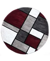 Main Street Rugs Montane 106 6'6" x 6'6" Round Area Rug