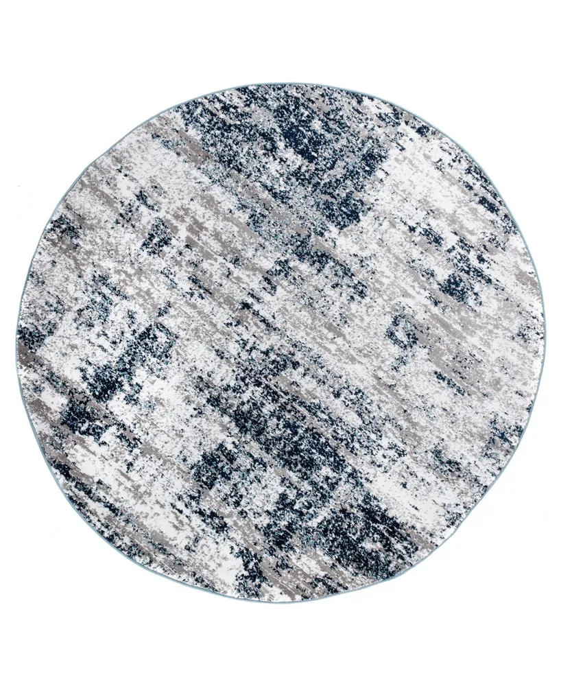 Main Street Rugs Wynn 910 6'6" x 6'6" Round Area Rug