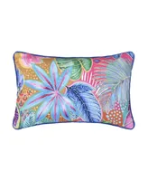 J by J Queen Hanalei Tropical Quilted Decorative Pillow, 12" x 20"