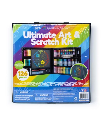 Art 101 Ultimate Scratch Kit with Organizer Case, 126 Pieces