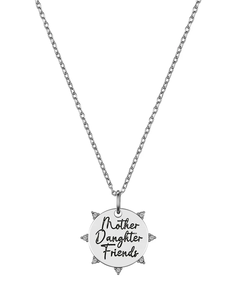 Unwritten Red Crystal Mother Daughter Friends Pendant Necklace