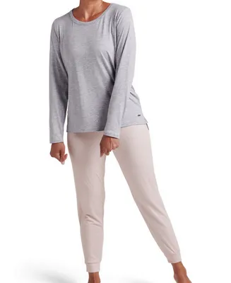 Women's Long Sleeve Top and Jogger Pants 2 Piece Pajama Set