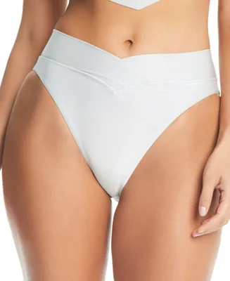 Bar Iii Women's Shimmer High-Leg Bikini Bottoms, Created for Macy's
