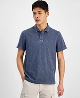 Sun + Stone Men's Regular-Fit Textured Polo Shirt