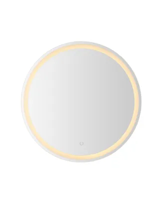 Dane Round Frameless Anti-Fog Aluminum Frontback Lit Tri Color Led Bathroom Vanity Mirror