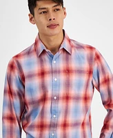 Sun + Stone Men's Davi Long Sleeve Button-Front Plaid Shirt, Created for Macy's