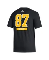 Men's adidas Sidney Crosby Black Pittsburgh Penguins Fresh Name and Number T-shirt