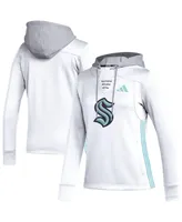 Women's adidas White Seattle Kraken Refresh Skate Lace Aeroready Pullover Hoodie