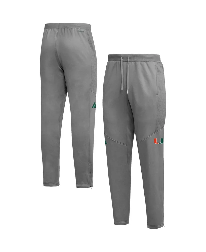 Men's adidas Gray Miami Hurricanes 2023 Travel Aeroready Tapered Pants