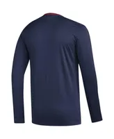 Men's adidas Navy Colorado Avalanche Aeroready Long Sleeve T-shirt