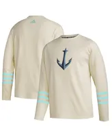 Men's adidas Khaki Seattle Kraken Aeroready Pullover Sweater