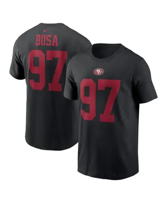 Men's Nike Nick Bosa Black San Francisco 49ers Player Name and Number T-shirt