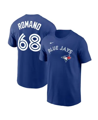 Men's Nike Jordan Romano Royal Toronto Blue Jays Player Name and Number T-shirt