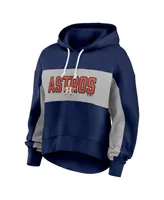 Women's Fanatics Navy Houston Astros Filled Stat Sheet Pullover Hoodie