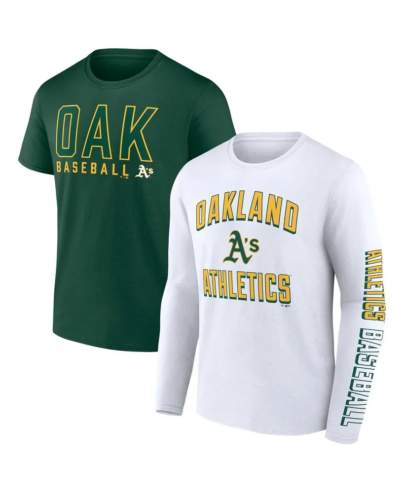 Fanatics Men's Fanatics Green, White Oakland Athletics Two-Pack Combo  T-shirt Set