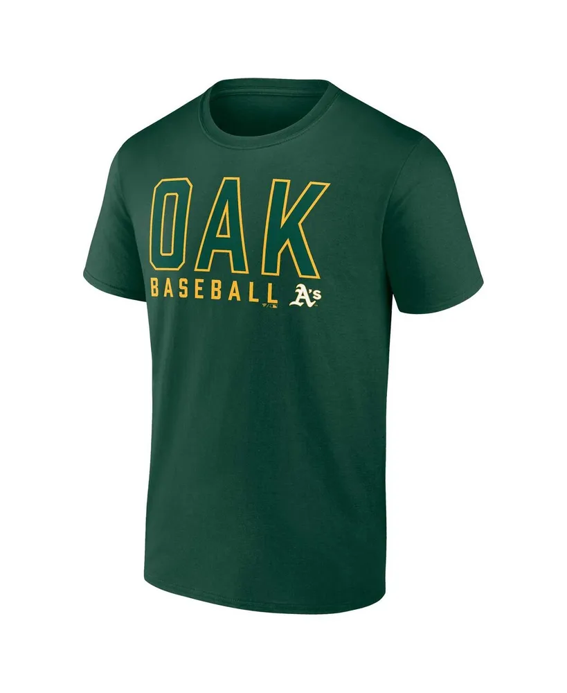 Men's Fanatics Green, White Oakland Athletics Two-Pack Combo T-shirt Set