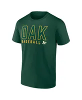 Men's Fanatics Green, White Oakland Athletics Two-Pack Combo T-shirt Set