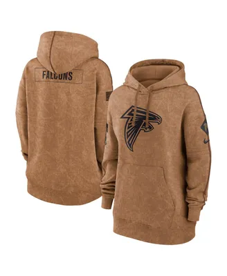 Women's Nike Brown Distressed Atlanta Falcons 2023 Salute to Service Pullover Hoodie