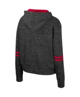 Women's Colosseum Charcoal Ohio State Buckeyes Catherine Speckle Pullover Hoodie