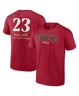 Men's Fanatics Zac Gallen Red Arizona Diamondbacks 2023 World Series Name and Number T-shirt