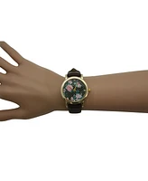 Olivia Pratt Solid Colors with Flowers Details Women Watch