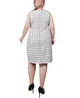 Ny Collection Plus Long Sleeve Jacket and Tweed Dress, 2 Piece Set