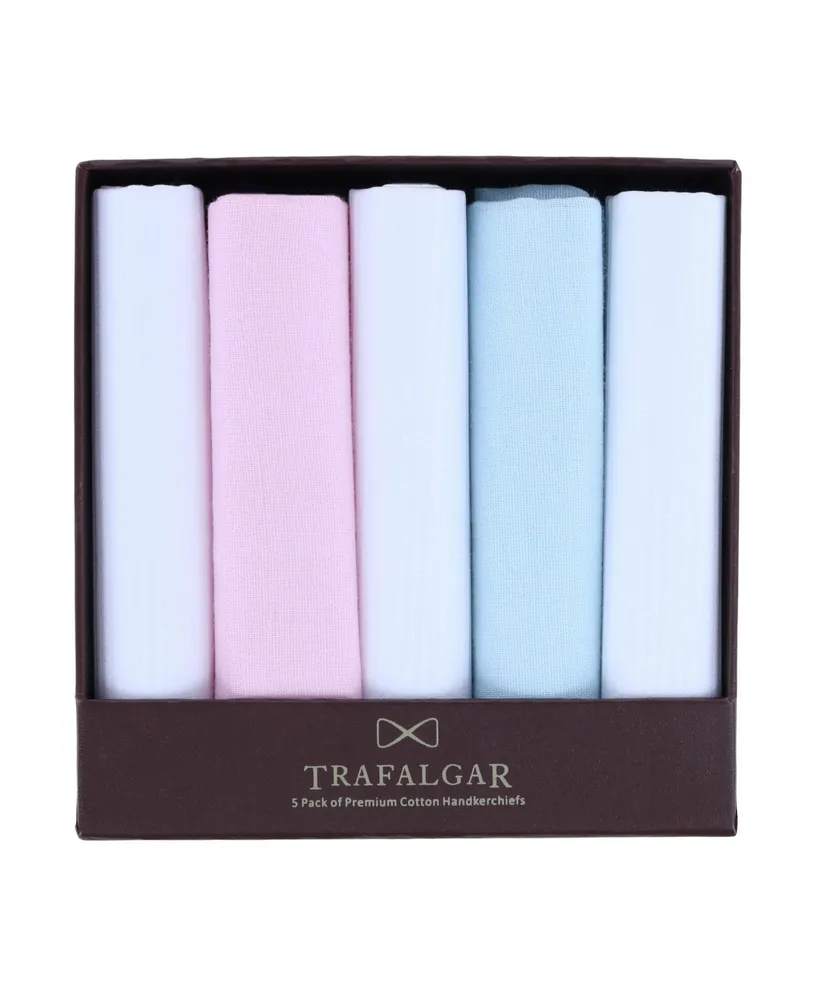 Trafalgar Dapper Premium Cotton Handkerchiefs (5 Pack)