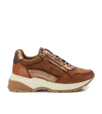 Women's Casual Leather Sneakers Carmela Collection By Xti