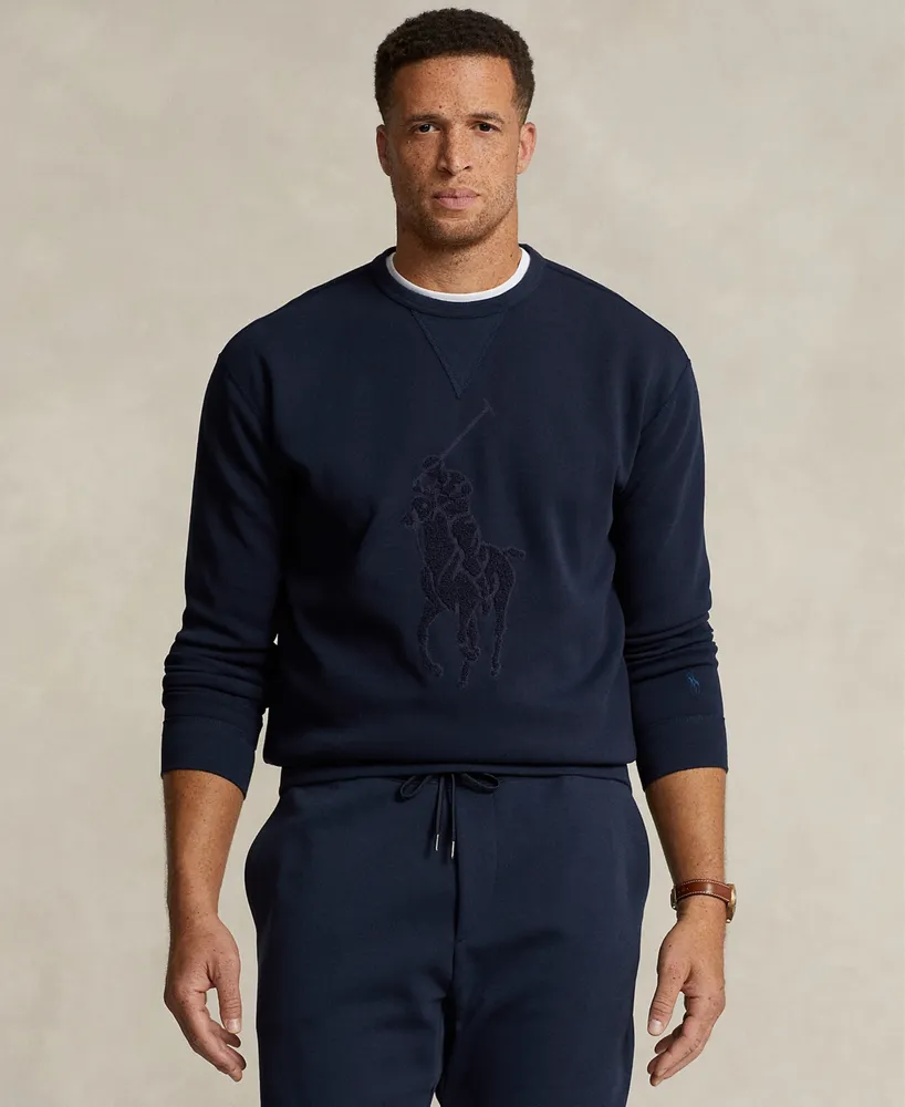 POLO RALPH LAUREN Men's Big & Tall Jersey Quarter-Zip Pullover Sweatshirt  3XB