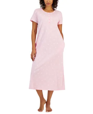 Charter Club Women's Cotton Printed Nightgown, Created for Macy's