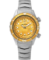 Abingdon Co. Women's Marina Diver's Multifunctional Titanium Bracelet & White Silicone Strap Watch 40mm