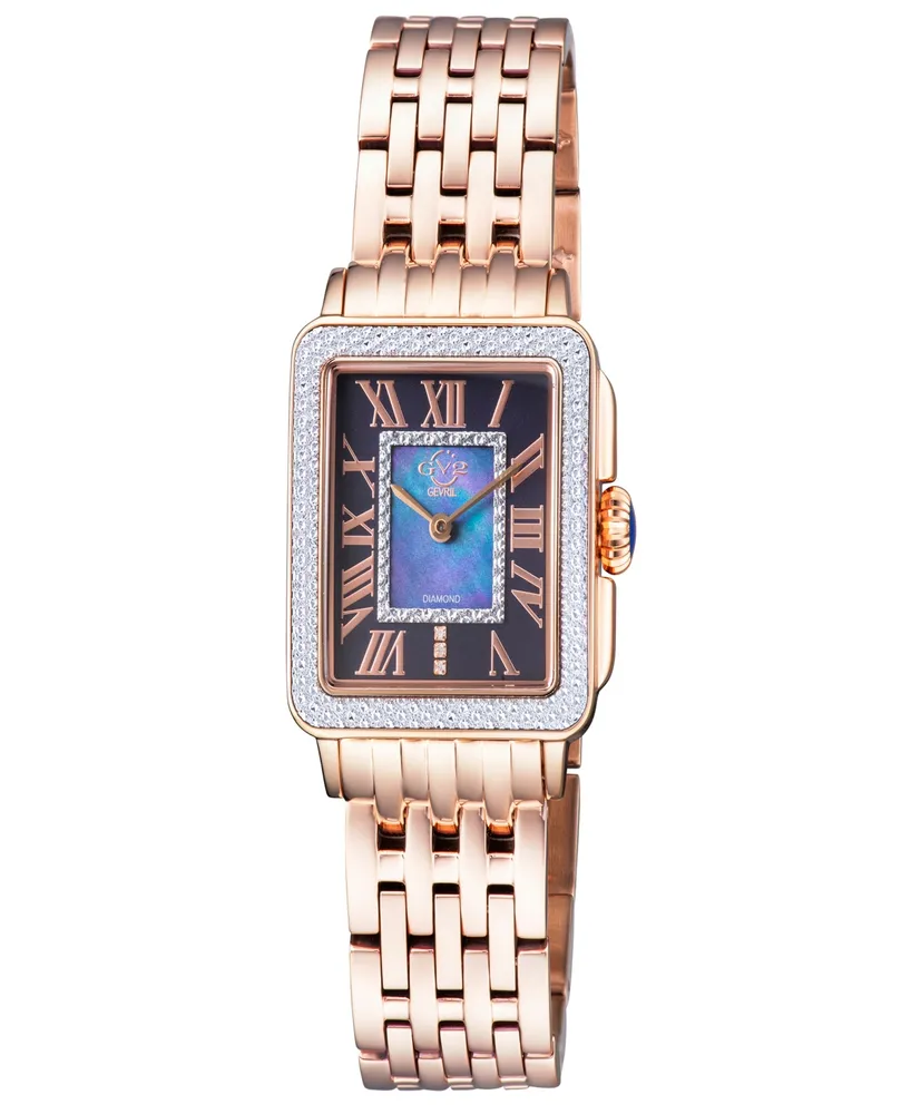 GV2 by Gevril Women's Padova Rose Gold-Tone Stainless Steel Watch 30mm