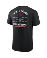 Men's Fanatics Black Texas Rangers 2023 World Series Champions Milestone Schedule T-shirt