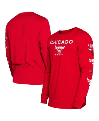 Men's New Era Red Chicago Bulls 2023/24 City Edition Long Sleeve T-shirt