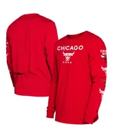 Men's New Era Red Chicago Bulls 2023/24 City Edition Long Sleeve T-shirt