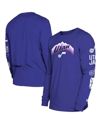 Men's New Era Purple Utah Jazz 2023/24 City Edition Long Sleeve T-shirt