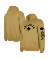 Men's New Era Tan Toronto Raptors 2023/24 City Edition Big and Tall Pullover Hoodie