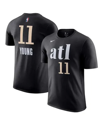 Men's Nike Trae Young Black Atlanta Hawks 2023/24 City Edition Name and Number T-shirt
